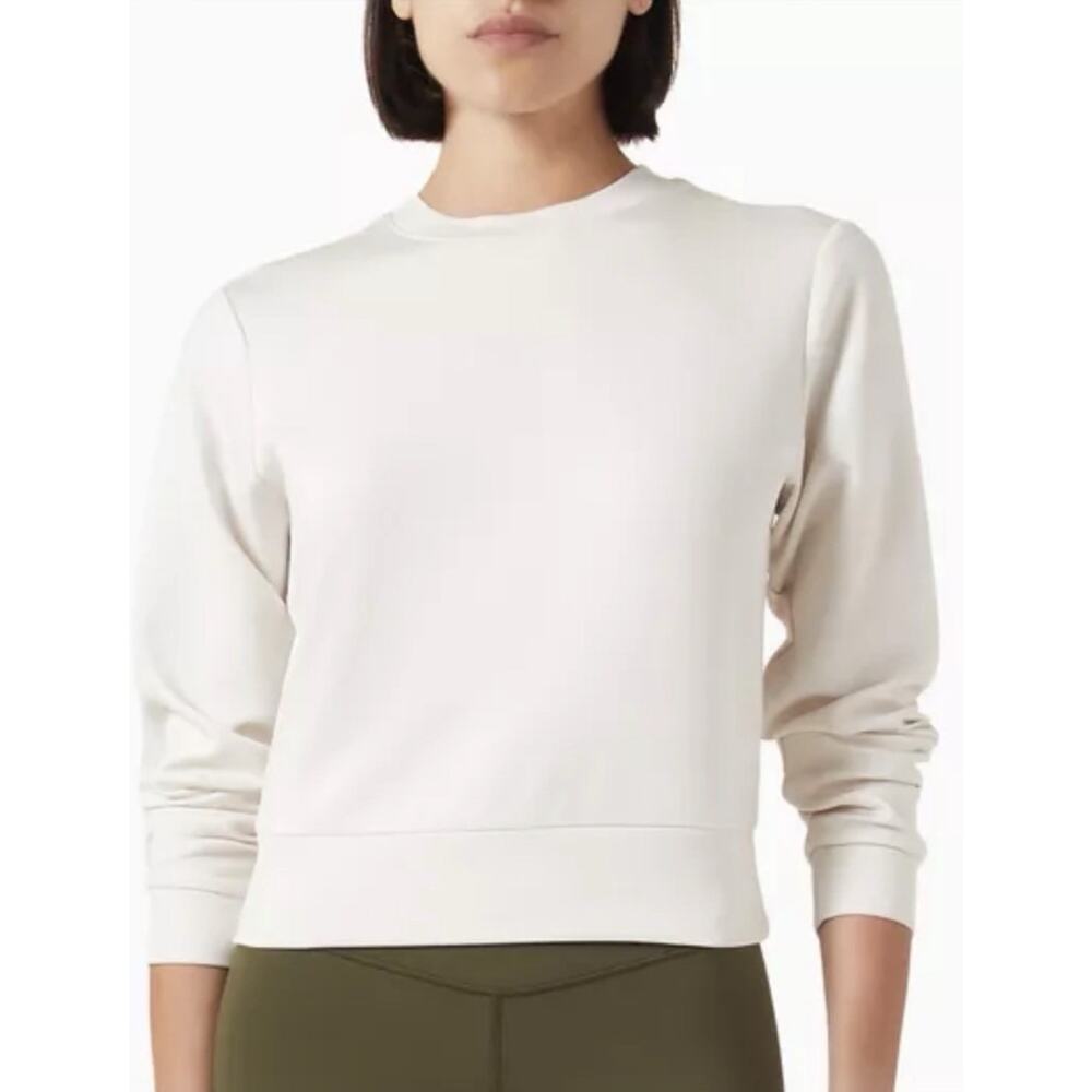 NWOT Vuori Compose Sweater + Wide Leg Pant Set In Marshmallow - Picture 7 of 8